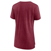 Women's Heather Burgundy Washington Commanders Hometown First Down T-Shirt