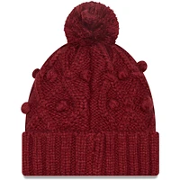 Women's New Era Burgundy Washington Commanders Toasty Cuffed Pom Knit - Hat