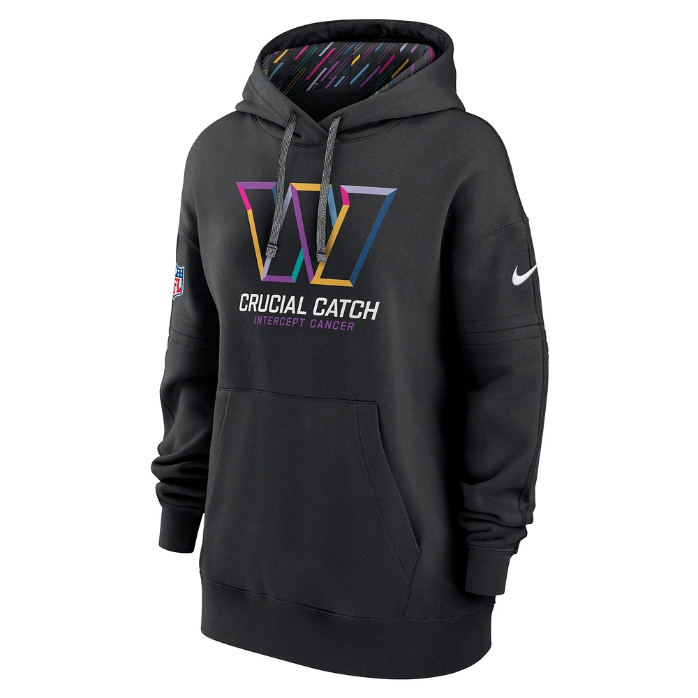 Sweat à capuche Nike noir Washington Commanders 2024 NFL Crucial Catch Club pour femme