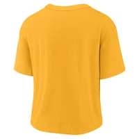 T-shirt Nike Washington Commanders High Hip Fashion or/bourgogne pour femme