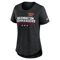 Women's Nike Heather Black Washington Commanders Local Fashion Tri-Blend T-Shirt