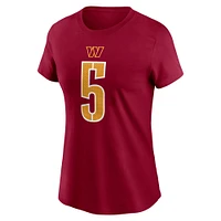 Women's Nike Jayden Daniels Burgundy Washington Commanders  Name & Number T-Shirt