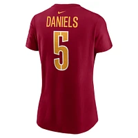 Women's Nike Jayden Daniels Burgundy Washington Commanders  Name & Number T-Shirt