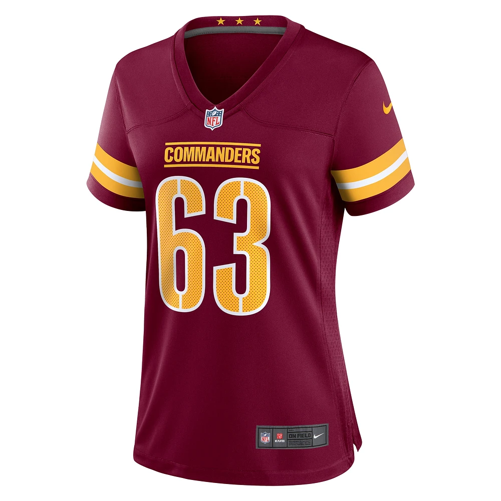 Women's Nike Nick Gates Burgundy Washington Commanders Game Player Jersey