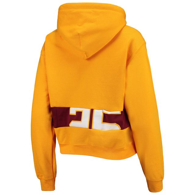 Sweat à capuche court Refried Apparel Gold Washington Commanders pour femme