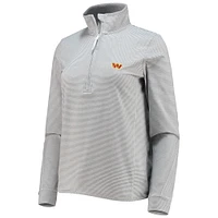 Women's Vineyard Vines Heather Gray Washington Commanders Sankaty Shep Half-Zip Pullover Top