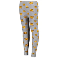 Ensemble de nuit gris chiné avec t-shirt à manches longues et pantalon l'équipe football Washington pour jeune