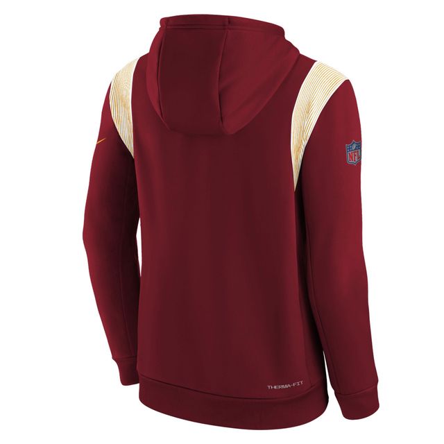 Sweat à capuche Nike Washington Commanders Sideline Fleece Performance bordeaux pour jeune