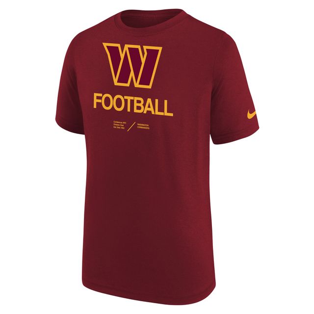 T-shirt de performance Nike Washington Commanders Sideline Legend bourgogne pour jeune
