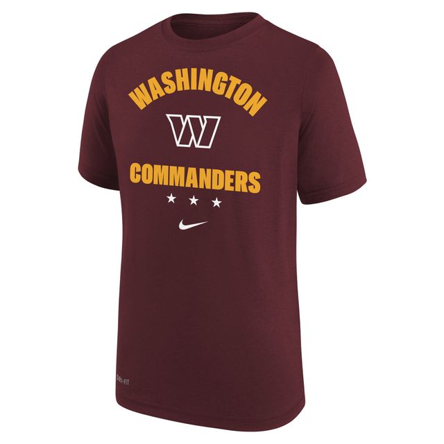T-shirt Nike bordeaux Washington Commanders Team Athletic Performance pour jeune