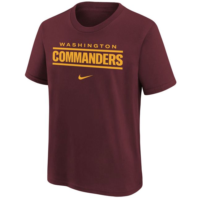 T-shirt Nike pour jeunes avec logo Washington Commanders bordeaux