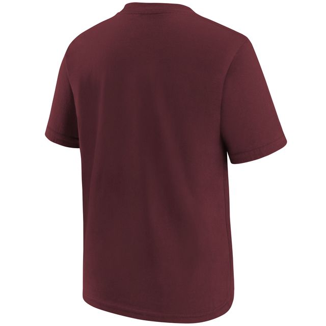 T-shirt Nike pour jeunes avec logo Washington Commanders bordeaux