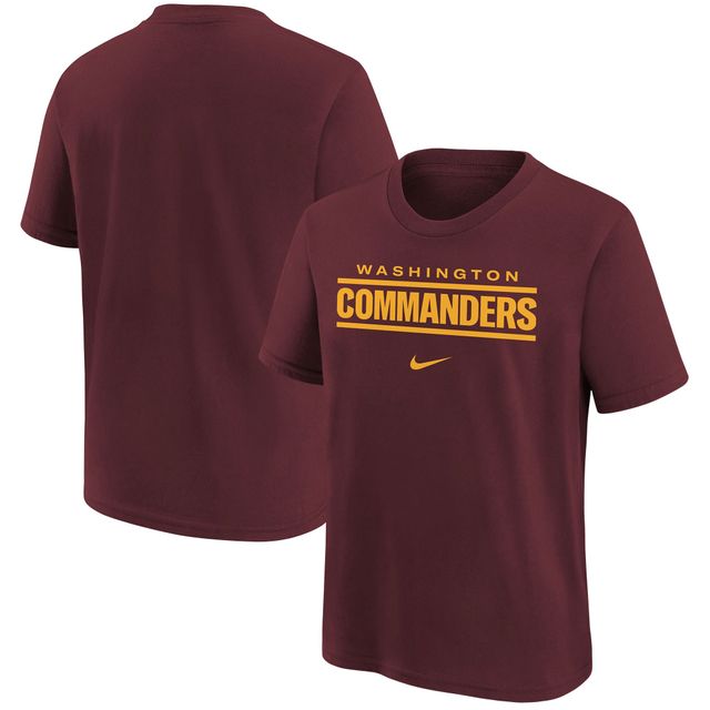 T-shirt Nike pour jeunes avec logo Washington Commanders bordeaux