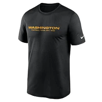 Men's Nike Black Washington Football Team Logo Essential Legend Performance T-Shirt