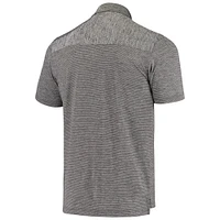 Men's Vineyard Vines Charcoal Washington Football Team Destin Stripe Sankaty Polo