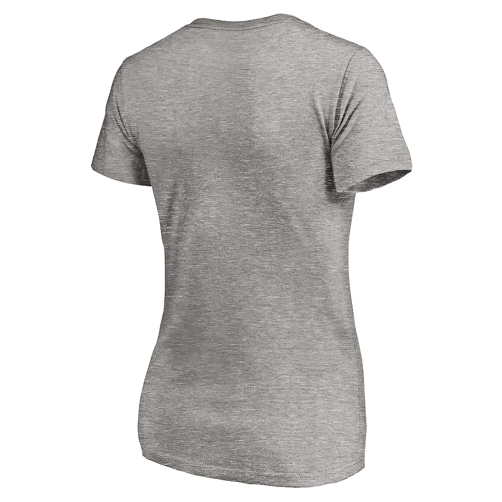 Fanatics pour femmes, équipe de football Washington, gris chiné/blanc - Pack combiné t-shirts à col en V