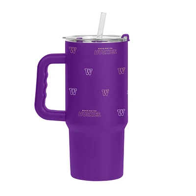 Verre à revêtement en poudre Step and Repeat de 24 oz des Washington Huskies