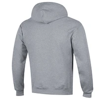 Men's Champion  Heather Gray Washington Huskies Arched Logo Fleece Pullover Hoodie
