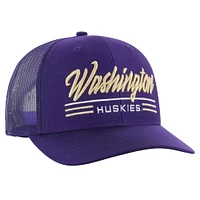 Men's '47 Purple Washington Huskies Garner Trucker Adjustable Hat