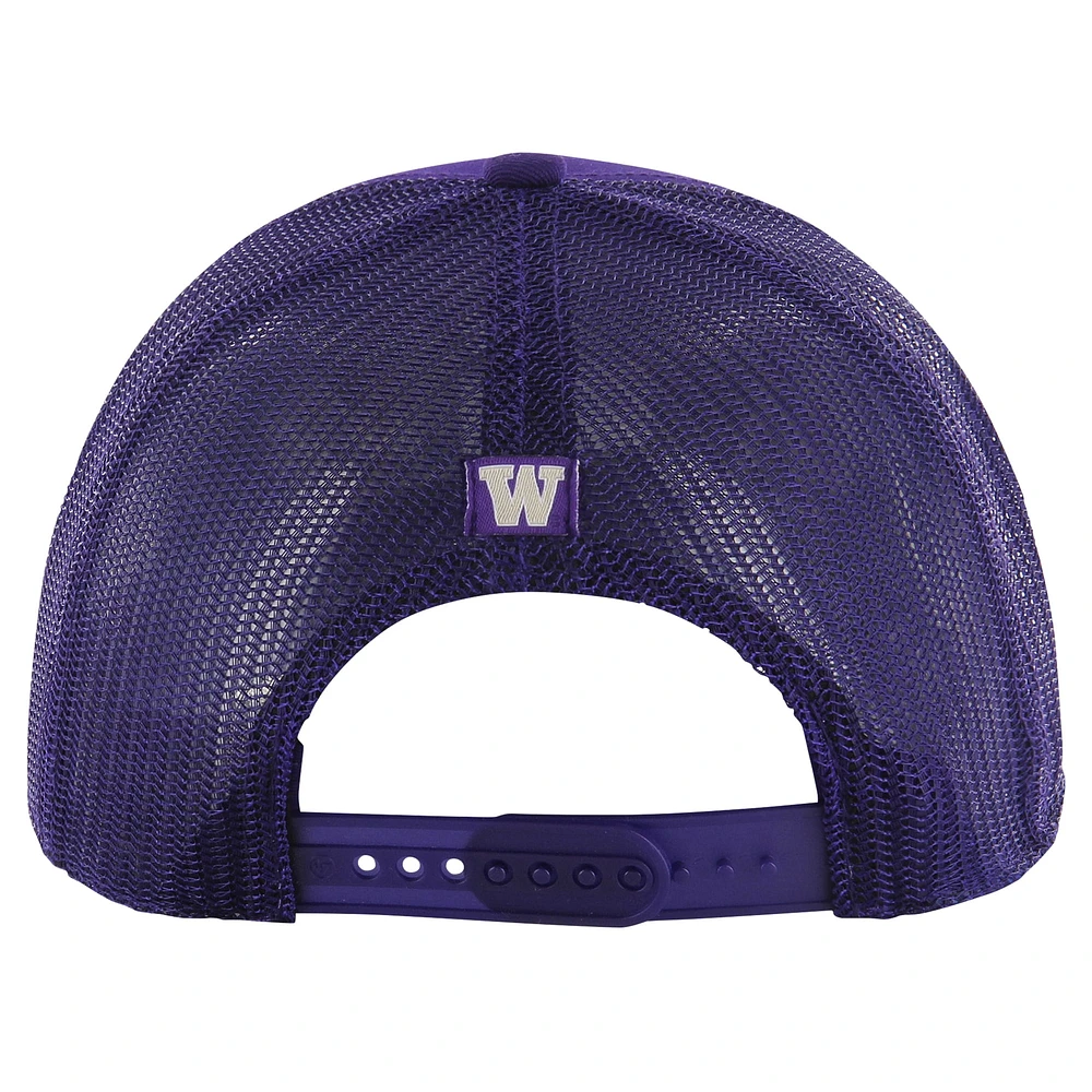 Men's '47 Purple Washington Huskies Garner Trucker Adjustable Hat