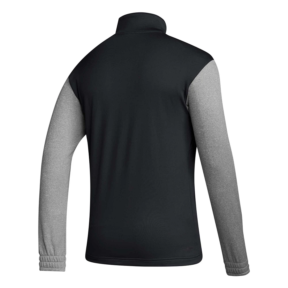 Men's adidas Black Washington Huskies Sideline AEROREADY Half-Zip Top