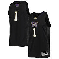 Maillot de basket-ball Swingman #1 Washington Huskies adidas noir pour homme