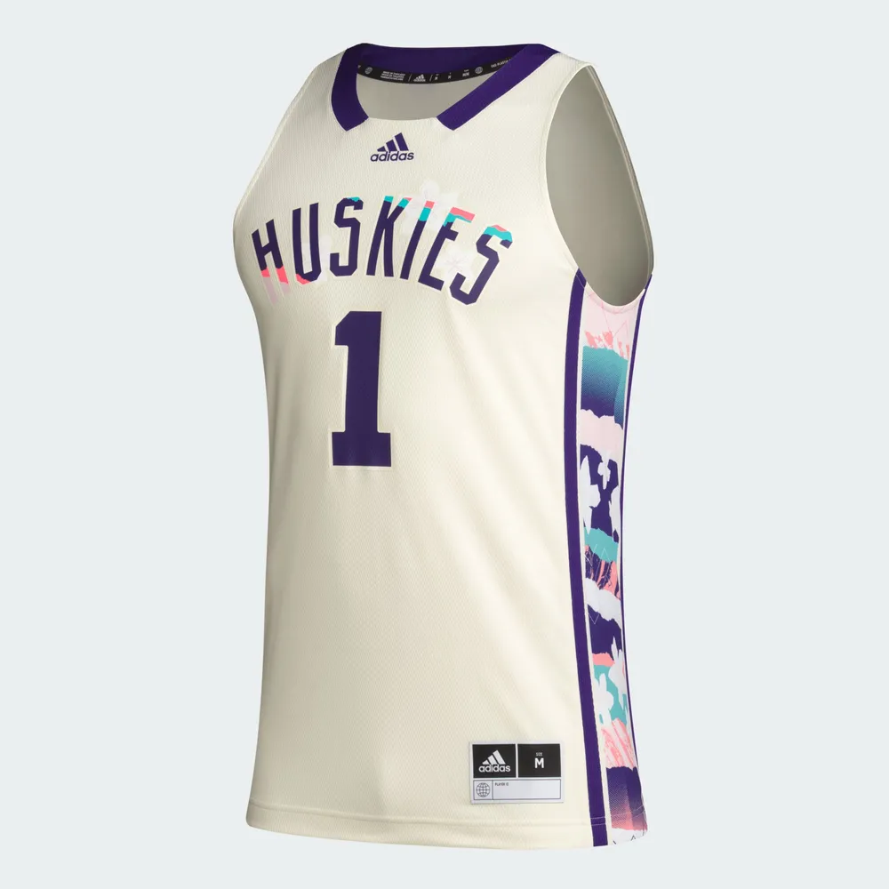 Adidas #1 Khaki Washington Huskies Honoring Black Excellence Maillot de basket-ball pour homme