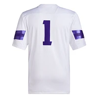 Men's adidas #1 White Washington Huskies Premier Football Jersey