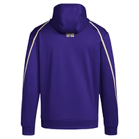 Men's adidas Purple Washington Huskies 2024 Sideline Travel Pullover Hoodie
