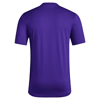 Men's adidas Purple Washington Huskies Locker Football Pre-Game AEROREADY T-Shirt