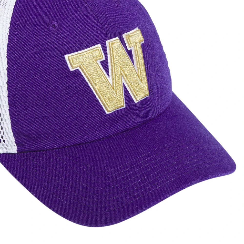 Men's adidas Purple Washington Huskies Mascot Slouch Trucker Adjustable Hat