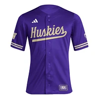 Men's adidas Purple Washington Huskies Reverse Retro Replica Baseball Jersey