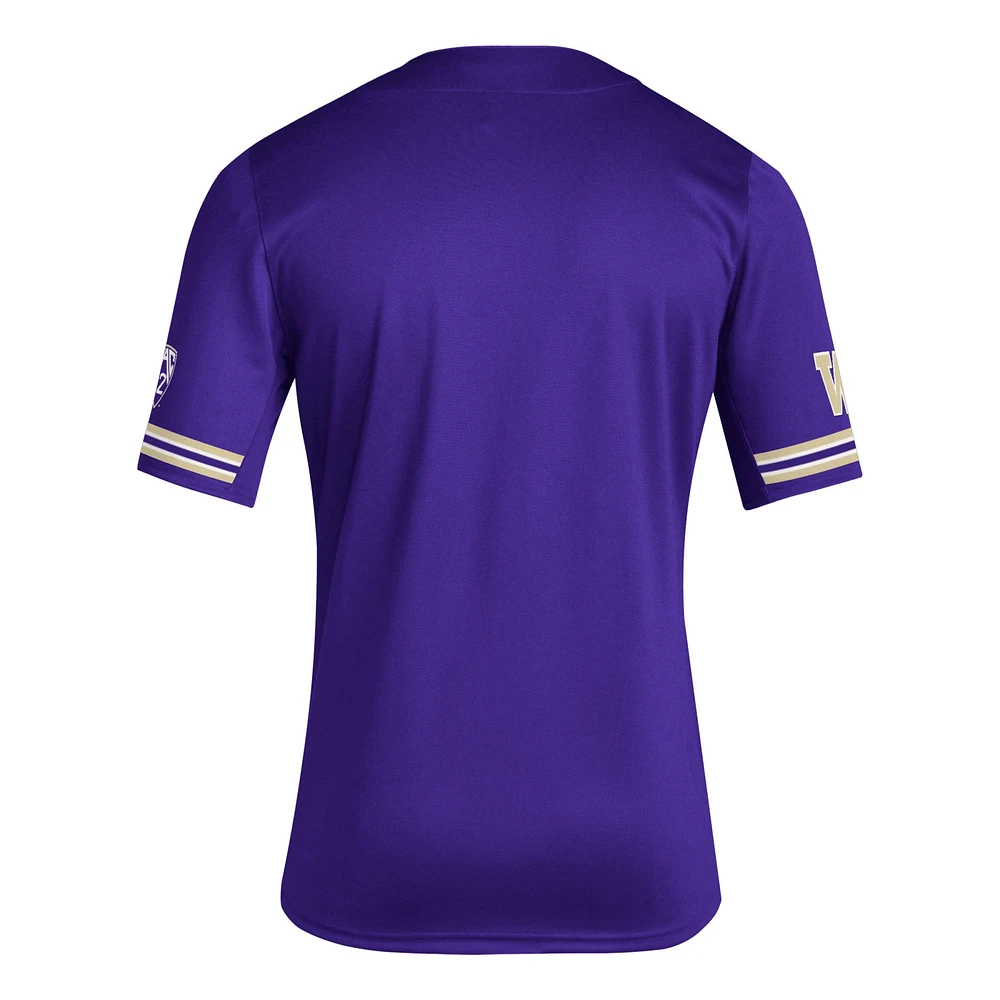 Men's adidas Purple Washington Huskies Reverse Retro Replica Baseball Jersey