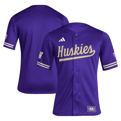 Maillot de baseball rétro réplique inversé pour hommes des Washington Huskies adidas violet