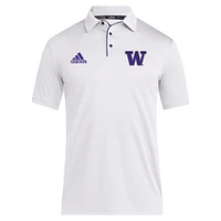 Men's adidas White Washington Huskies 2024 Coaches AEROREADY Polo
