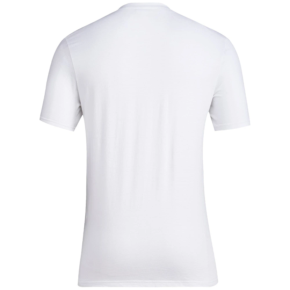 T-shirt de baseball adidas pour hommes, blanc, Washington Huskies, graines tournesol