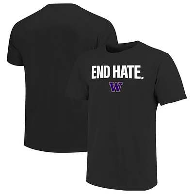 T-shirt noir Washington Huskies End Hate pour homme
