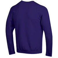 Men's Champion  Purple Washington Huskies Basic Arch Fleece Pullover Sweatshirt