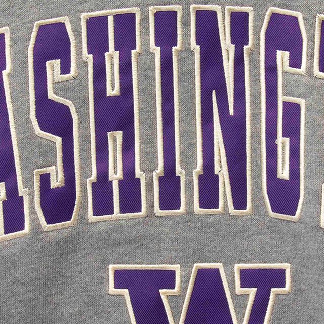 Sweat-shirt à col rond avec logo et arc des Washington Huskies Colosseum gris chiné pour hommes