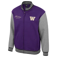 Veste universitaire entièrement zippée Ambi-Turner pour homme Colosseum Purple Washington Huskies