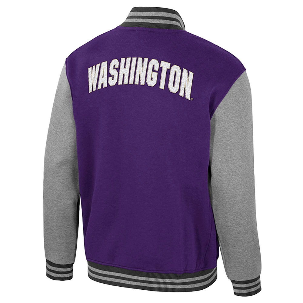 Veste universitaire entièrement zippée Ambi-Turner pour homme Colosseum Purple Washington Huskies