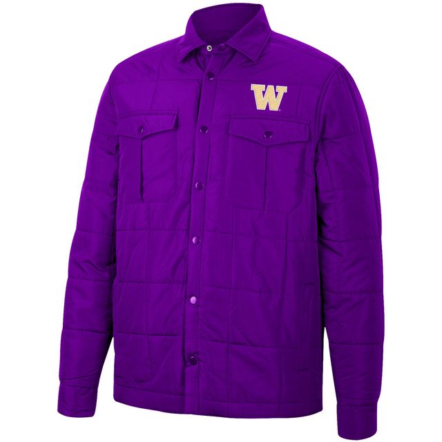 Veste matelassée à bouton-pression Colosseum Purple Washington Huskies Detonate pour hommes