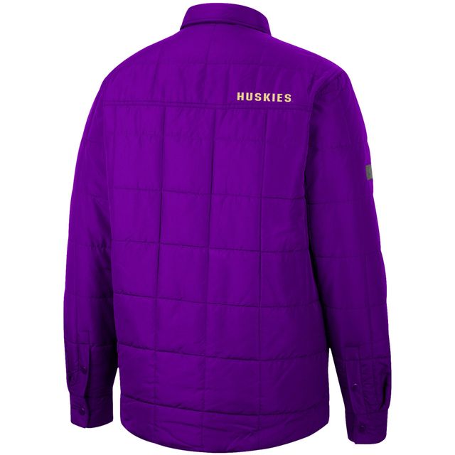 Veste matelassée à bouton-pression Colosseum Purple Washington Huskies Detonate pour hommes