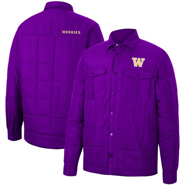 Veste matelassée à bouton-pression Colosseum Purple Washington Huskies Detonate pour hommes