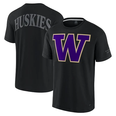 T-shirt emblématique des Washington Huskies pour hommes Fanatics Black