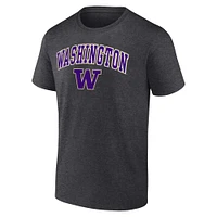 Men's Fanatics Heather Charcoal Washington Huskies Campus T-Shirt
