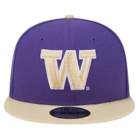 Men's New Era Purple Washington Huskies Two-Tone 9FIFTY Snapback Hat