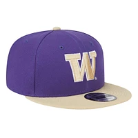 Men's New Era Purple Washington Huskies Two-Tone 9FIFTY Snapback Hat
