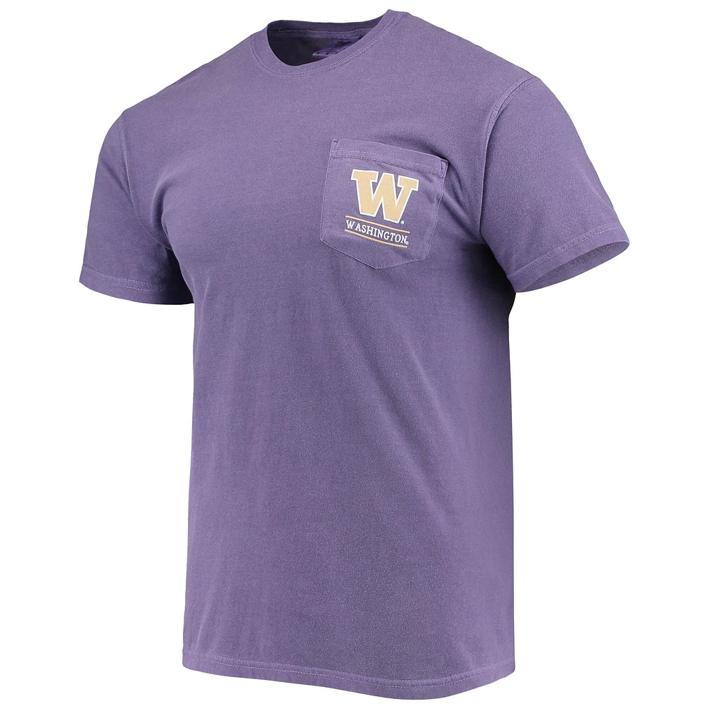 T-shirt violet Washington Huskies Circle Campus Scene pour homme