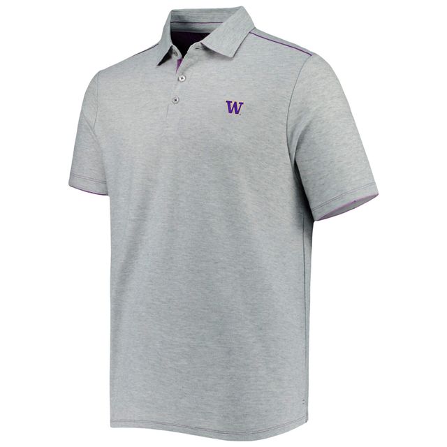 Polo Tommy Bahama gris chiné Washington Huskies IslandZone Tailgater pour homme